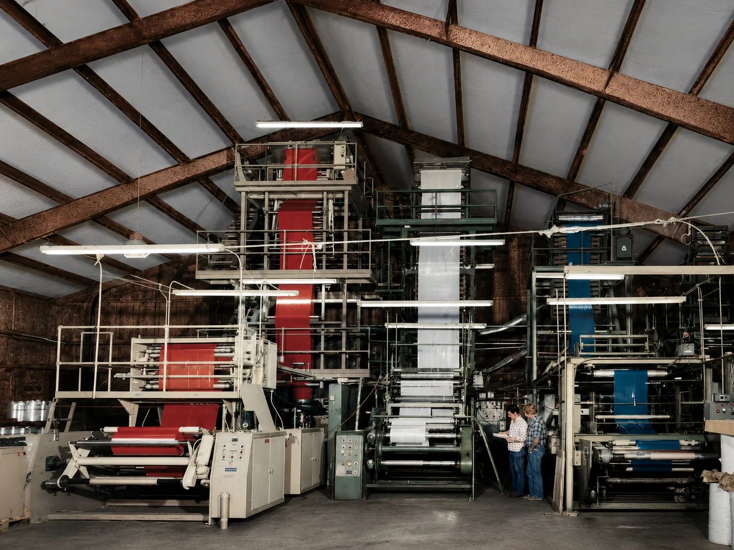 Historic Film-Pak polyethylene extrusion equipment